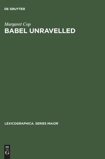 Cover of Babel unravelled