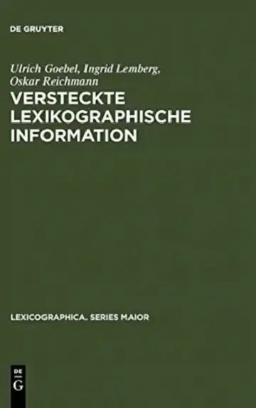 Cover of Versteckte lexikographische Information