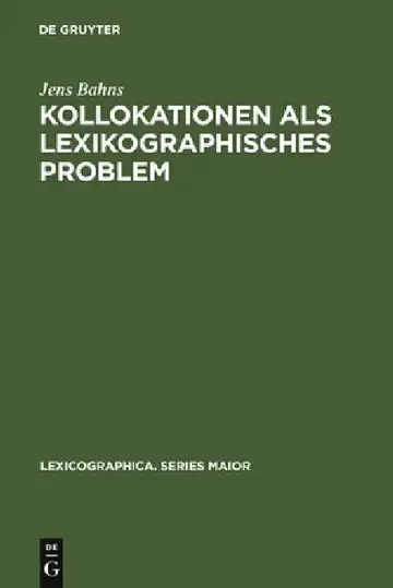 Cover of Kollokationen als lexikographisches Problem