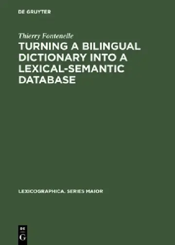Cover of Turning a Bilingual Dictionary Into a Lexical-Semantic Database