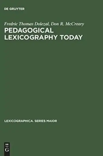 Cover of Pedagogical Lexicography Today