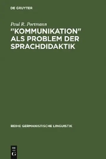 Cover of "Kommunikation" als Problem der Sprachdidaktik