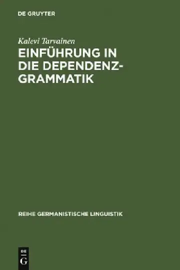 Cover of Einführung in Die Dependenzgrammatik
