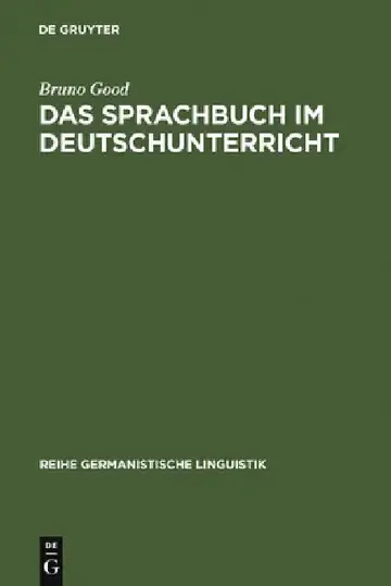 Cover of Das Sprachbuch Im Deutschunterricht