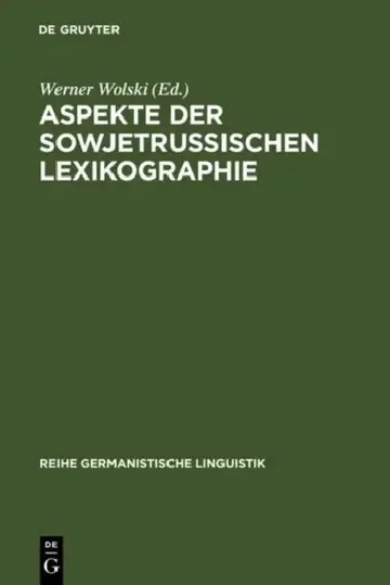 Cover of Aspekte der sowjetrussischen Lexikographie