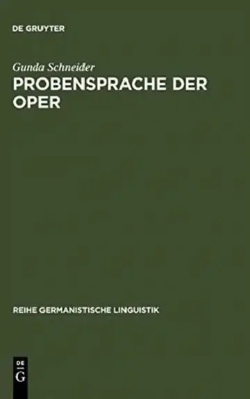 Cover of Probensprache der Oper