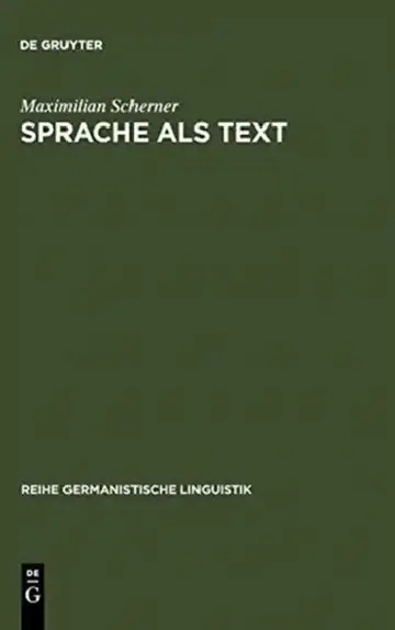 Cover of Sprache als Text