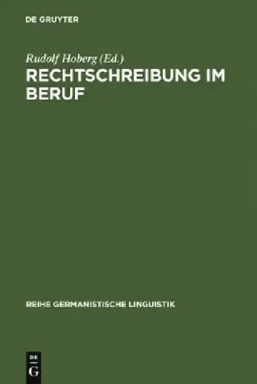 Cover of Rechtschreibung im Beruf
