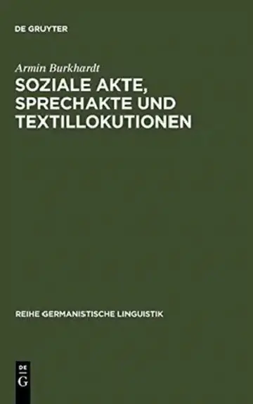 Cover of Soziale Akte, Sprechakte Und Textillokutionen