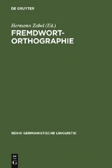 Cover of Fremdwortorthographie