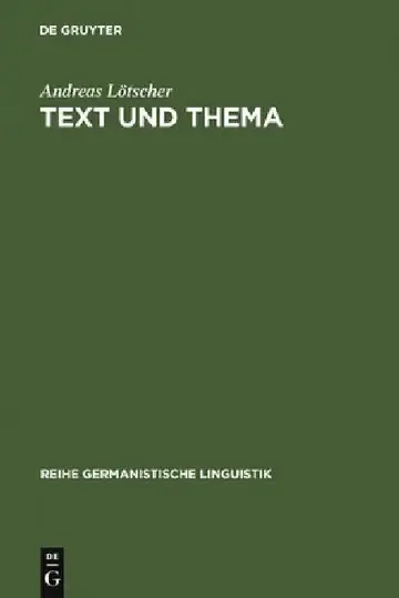 Cover of Text und Thema