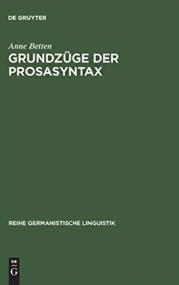 Cover of Grundzüge der Prosasyntax
