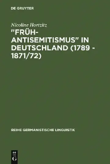 Cover of "Früh-Antisemitismus" in Deutschland (1789 - 1871/72)