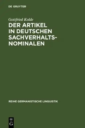 Cover of Der Artikel in deutschen Sachverhaltsnominalen