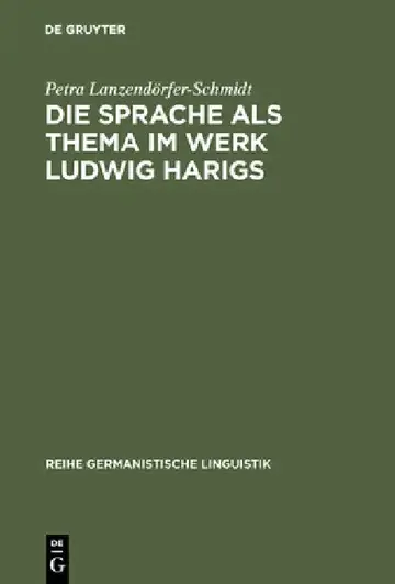 Cover of Die Sprache als Thema im Werk Ludwig Harigs