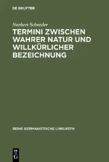 Cover of Termini Zwischen Wahrer Natur Und Willkürlicher Bezeichnung