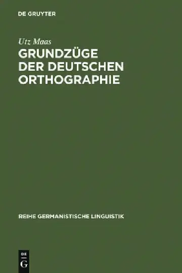 Cover of Grundzüge Der Deutschen Orthographie