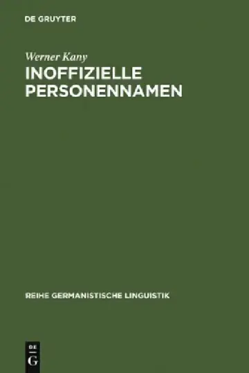 Cover of Inoffizielle Personennamen