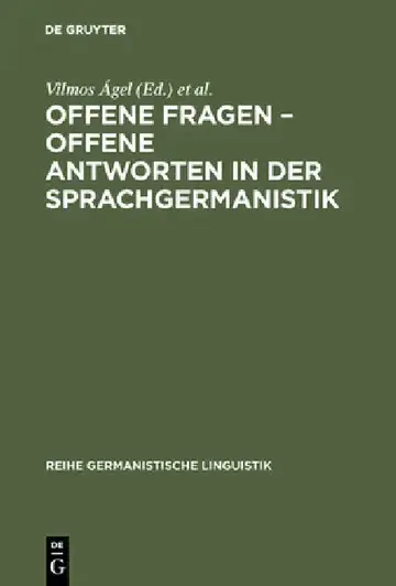 Cover of Offene Fragen - offene Antworten in der Sprachgermanistik