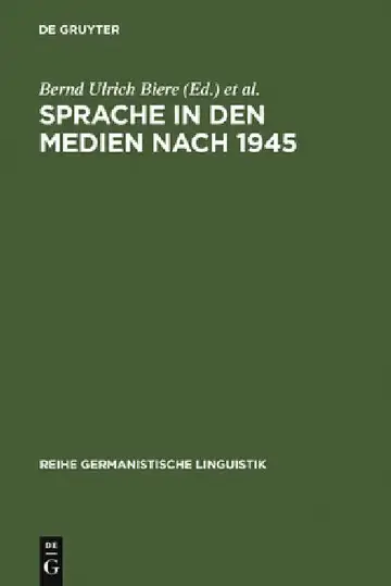 Cover of Sprache in den Medien nach 1945