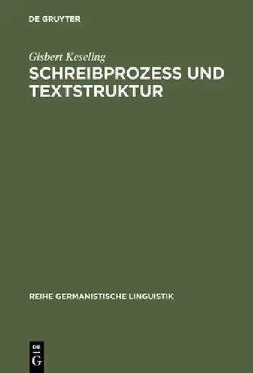 Cover of Schreibprozeß und Textstruktur