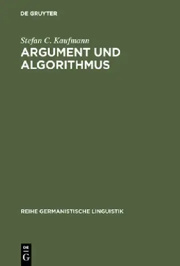 Cover of Argument und Algorithmus