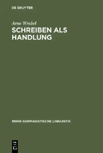 Cover of Schreiben als Handlung