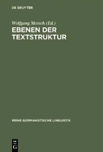 Cover of Ebenen der Textstruktur