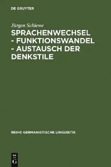 Cover of Sprachenwechsel - Funktionswandel - Austausch der Denkstile