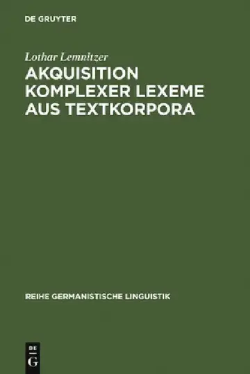 Cover of Akquisition komplexer Lexeme aus Textkorpora