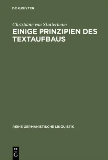 Cover of Einige Prinzipien des Textaufbaus