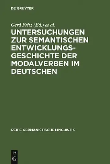 Cover of Untersuchungen Zur Semantischen Entwicklungsgeschichte Der Modalverben Im Deutschen
