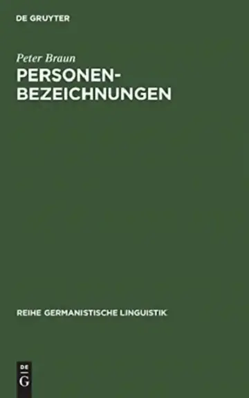 Cover of Personenbezeichnungen