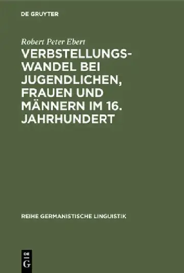 Cover of Verbstellungswandel Bei Jugendlichen, Frauen Und Männern Im 16. Jahrhundert