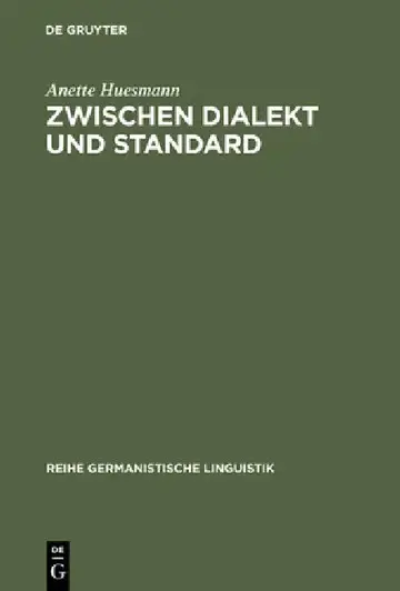 Cover of Zwischen Dialekt und Standard