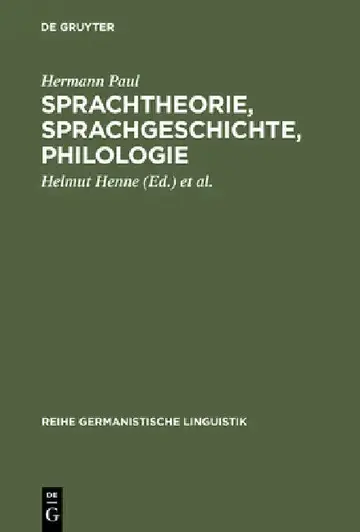 Cover of Sprachtheorie, Sprachgeschichte, Philologie