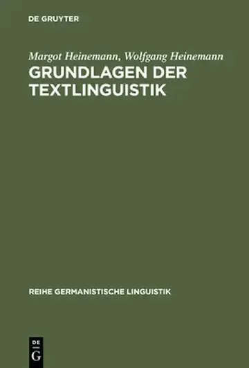 Cover of Grundlagen Der Textlinguistik
