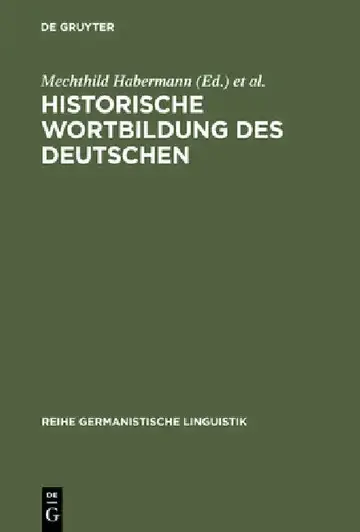 Cover of Historische Wortbildung des Deutschen