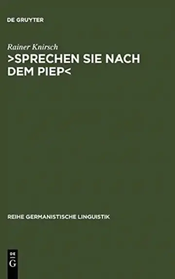 Cover of >Sprechen Sie nach dem Piep