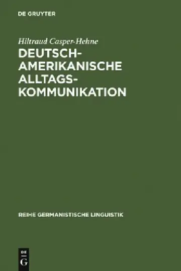 Cover of Deutsch-amerikanische Alltagskommunikation