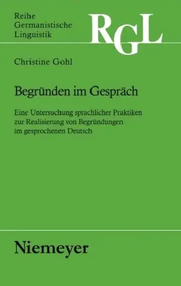 Cover of Begründen im Gespräch