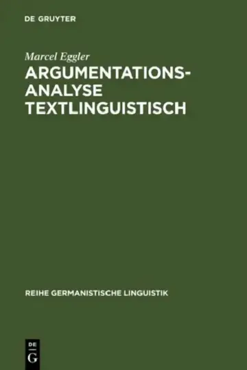 Cover of Argumentationsanalyse textlinguistisch