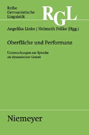 Cover of Oberfläche Und Performanz