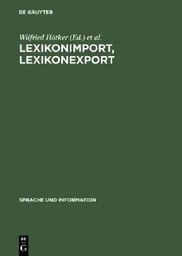 Cover of Lexikonimport, Lexikonexport