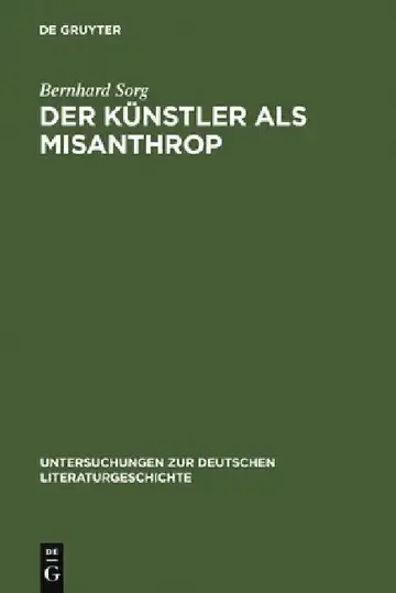 Cover of Der Künstler als Misanthrop
