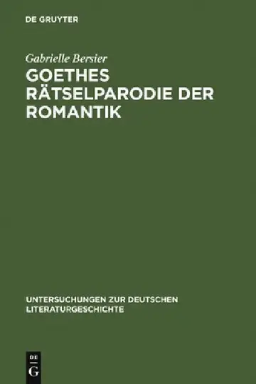 Cover of Goethes Rätselparodie Der Romantik