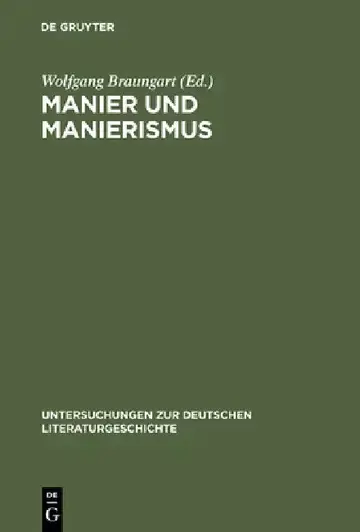Cover of Manier und Manierismus