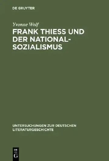 Cover of Frank Thiess Und Der Nationalsozialismus