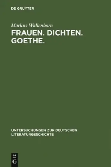 Cover of Frauen. Dichten. Goethe.