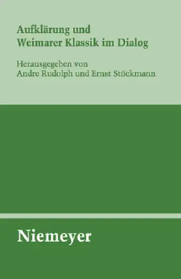 Cover of Aufklärung Und Weimarer Klassik Im Dialog
